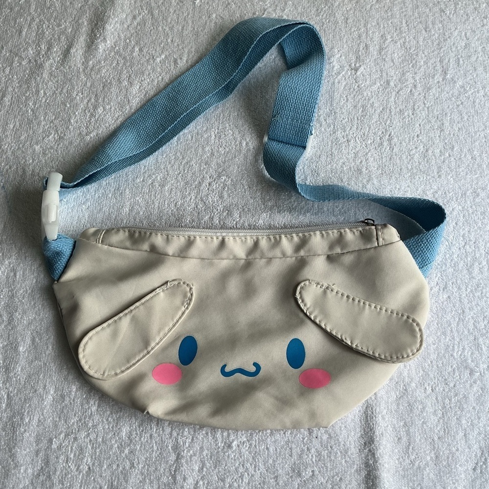 Charming Cream and Blue Kids Waist Bag - Picture 3 of 8